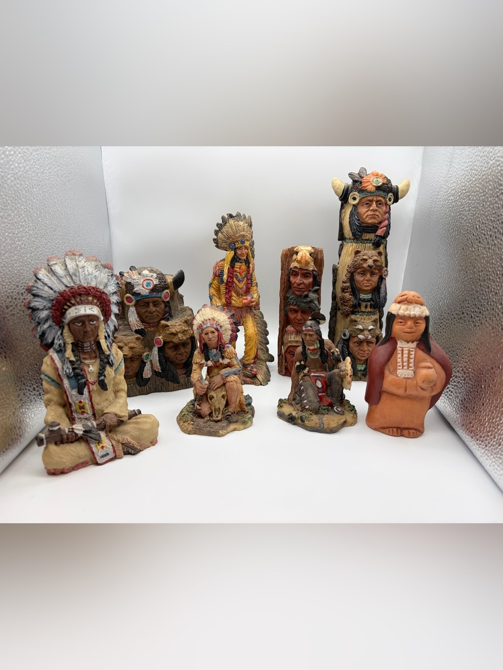 Native American 8 Piece Figurine Collection.